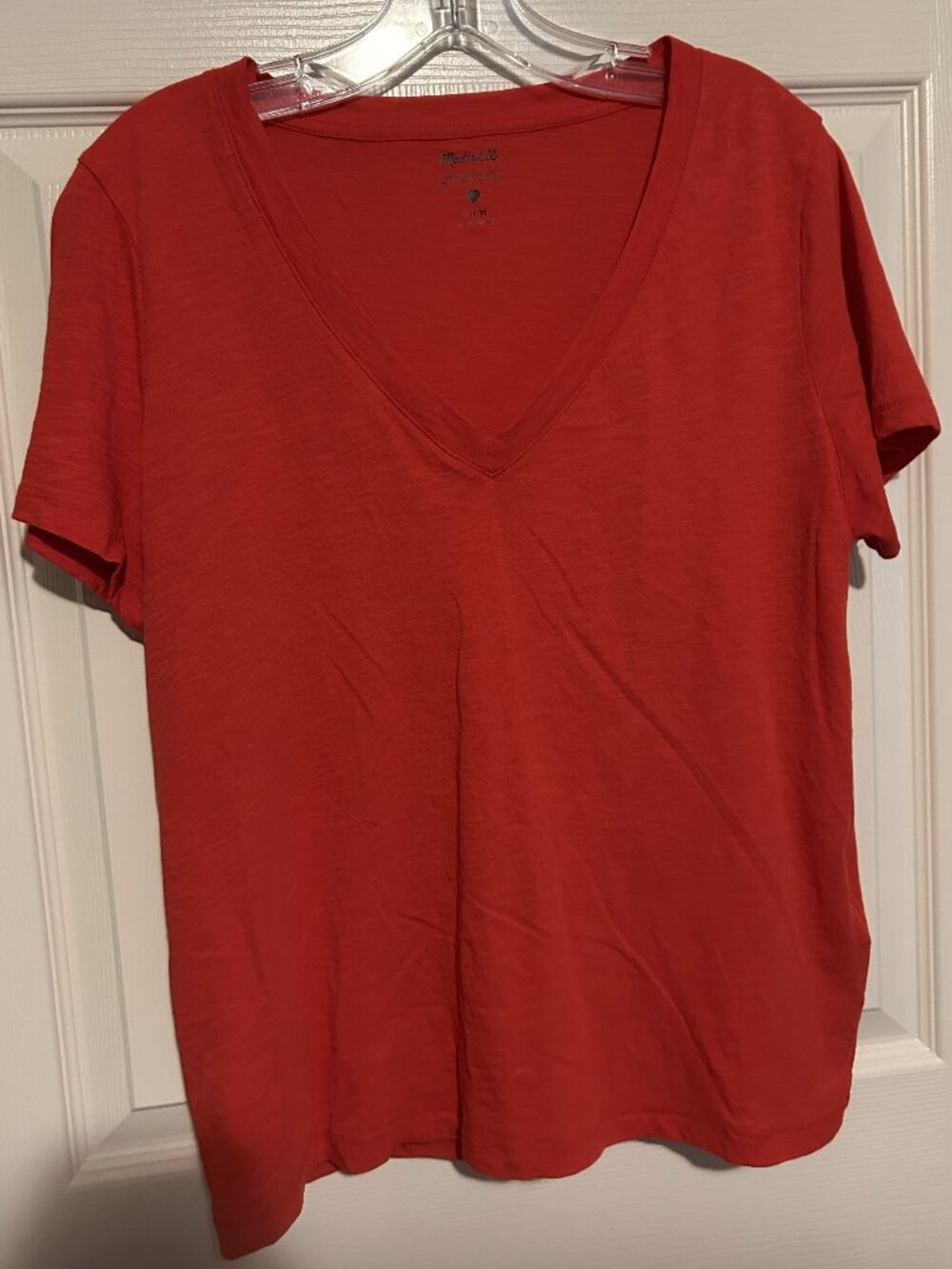 Madewell Red V-neck T-shirt sz M